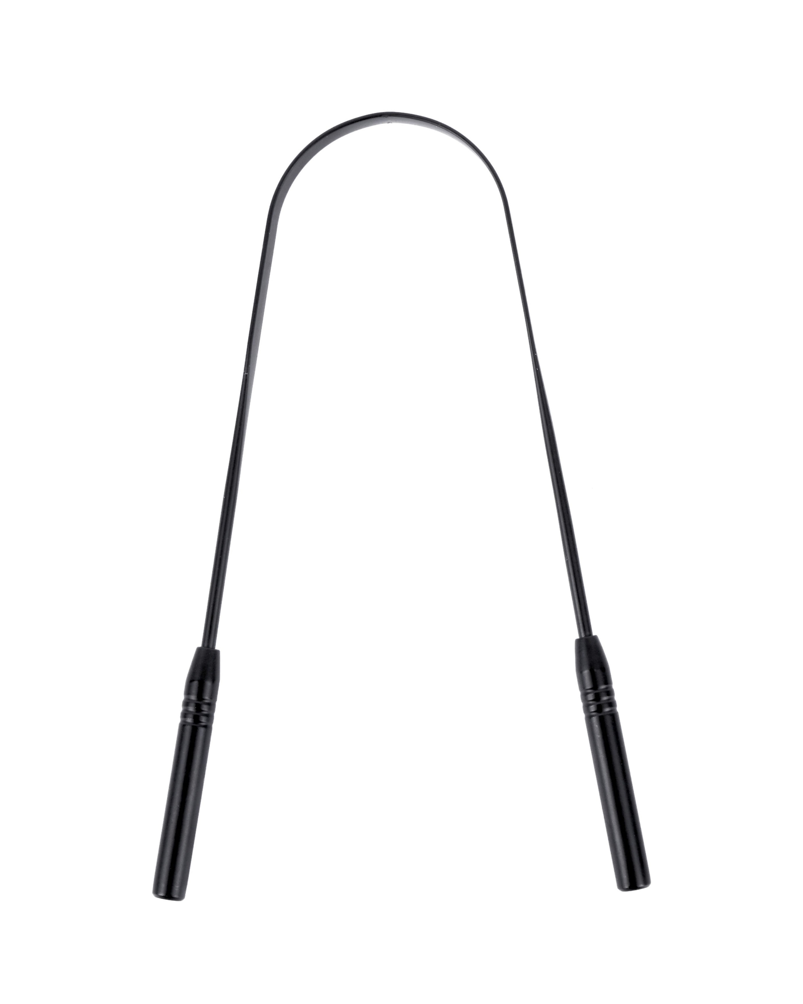 Premium Stainless Steel Tongue Scraper (Black)